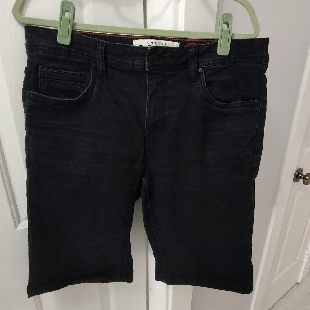 Artful Rebel Jean Shorts Mens 36 Black